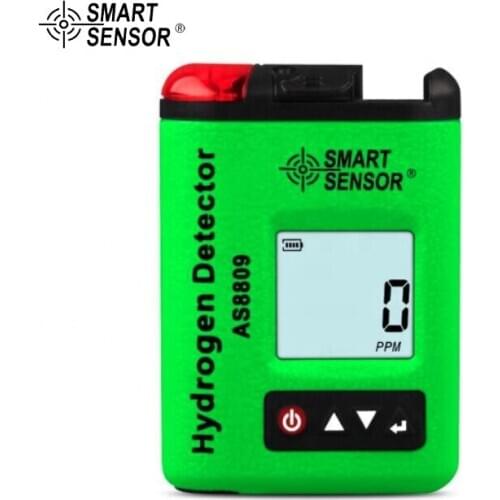 Smart Sensor AS8809 Mini Portable Clip-on Digital Hydrogen Detector H2 Gas Concentration Monitor Tester Analyzer With