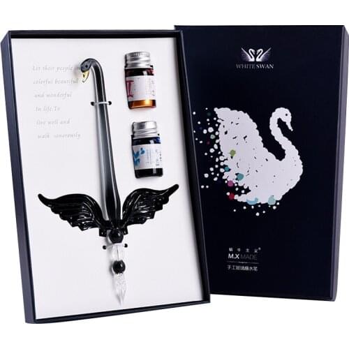 Swan Angel Glass Dip Pen, Luxury Writing Pen, Pen Gift, Birthday Gift