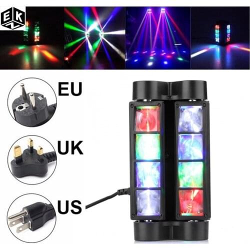Mini LED 8x10W RGBW Moving Head Light LED Spider Beam Stage Lighting DMX 512 Spider Light Good for DJ Nightclub Party