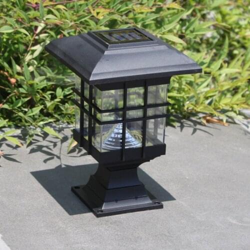LED Solar Fence Light Waterproof Column Head Light For Garden Decoration Gate Fence Wall Courtyard Cottage Wall Landscape Lamp