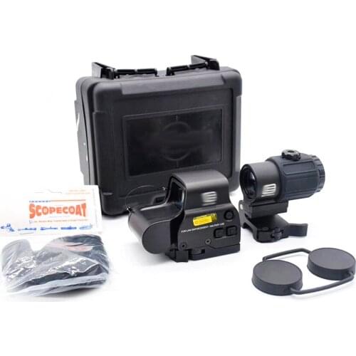 Tactical 558 Holographic Red and Green Dot Scope With G43 Magnifier Combo Hunting Rifle Scope G43 558 4X Magnifier