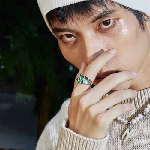 TIMEONLY Delicate Enamel Star Wide Ring Multi Color Metal Japanese Fashion Open Rings for Women Lover Valentine Day Jewellery