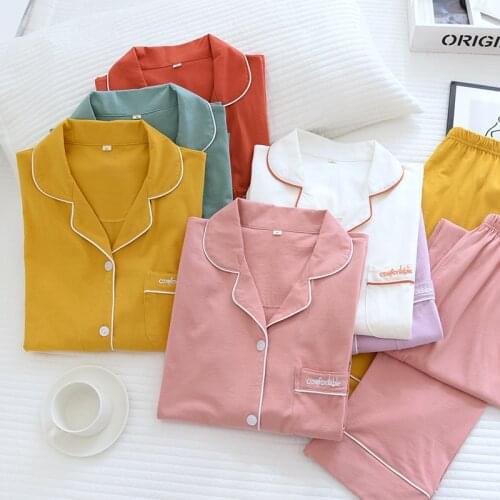 Mens and Womens Knitted Cotton Pajamas Multicolor Large Size Stretch Suit Simple Couple Home Clothes Pijama Hombre Verano