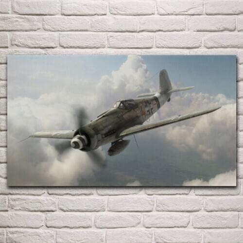 Ww2 fighter aviation aircraft airplane fantasy living room home art decor wall decoration canvas fabric posters KN135