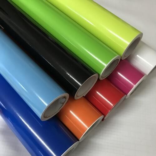 10/20/30/40/50x152CM Bright Glossy Vinyl Car Wrap Sticker Black White Red Blue Yellow Green Gloss Car Motorcycle Scooter Decal