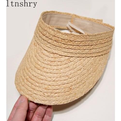 2019 summer simple ladies uv roll Korean sunshade female straw cap sun hat visor sunscreen beach cap fashion women hat wholesale