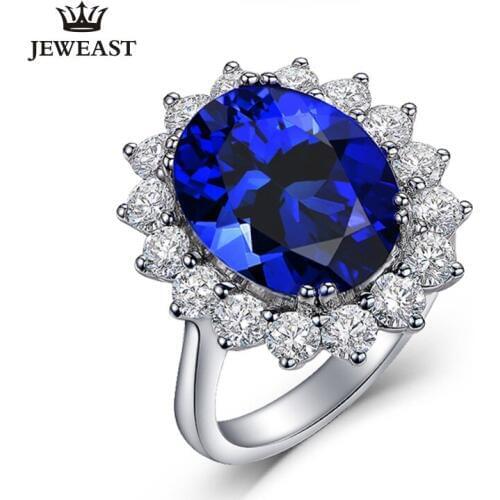 MAQ Natural Tanzanite 18K Pure Gold 2020 New Hot Selling Top Ring Women Heart Shape Ring For Ladies Woman Genuine Jewelry