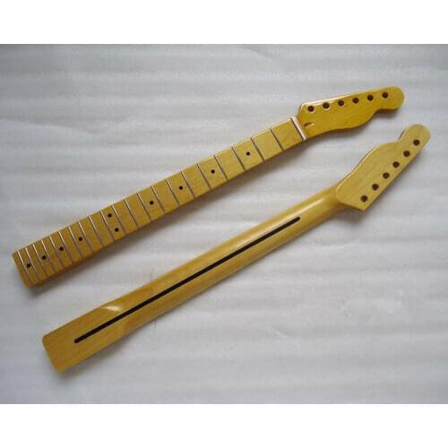 1pc Electric Guitar Neck yellow Maple 21 Fret for TELE style parts