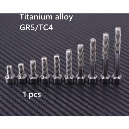 Titanium Bolts Screws M5X10 12 15 18 20 25 30 35 40mm Allen Screws Mountain(road)bicycle motorcycle Aviation model machinery DIY