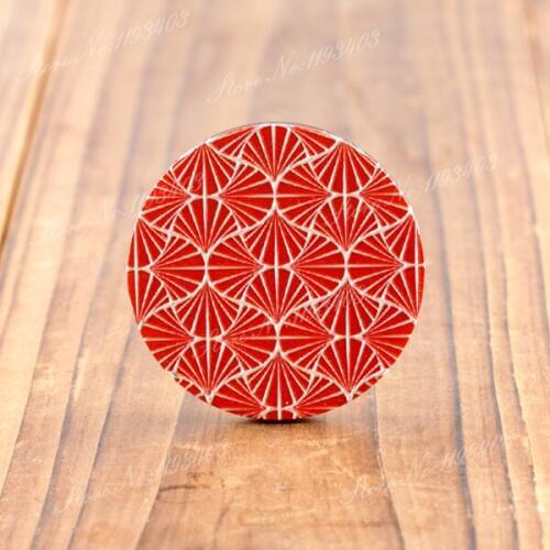 2Pcs 45mm 3D Embossed Big Round Coloured Drawing Wood Cut Pendant DIY make Brooch Necklaces-(WIB-35)
