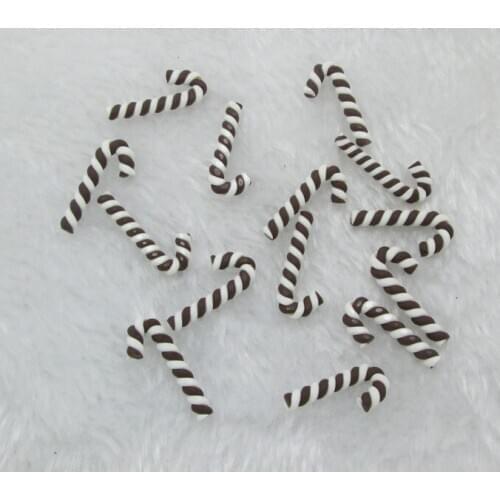 20Pcs Home Decoration Christmas Kawaii Resin Flatback Cabochons Scrapbooking Cute Clay Candy Craft DIY Accessories Buttons