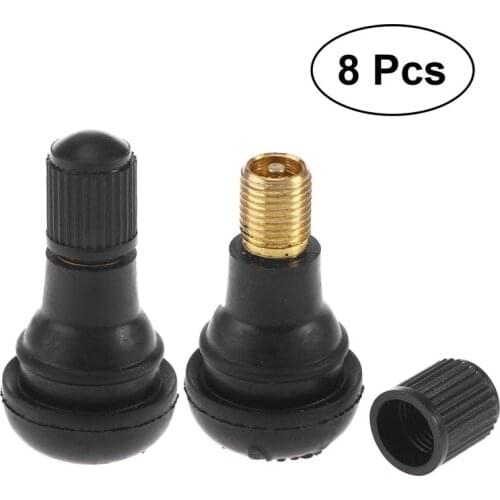 8 Pcs Black TR-412 Rubber Snap-in Valve Stems Tire Tyre Valve Stems Vacuum tire valve car tire accessories