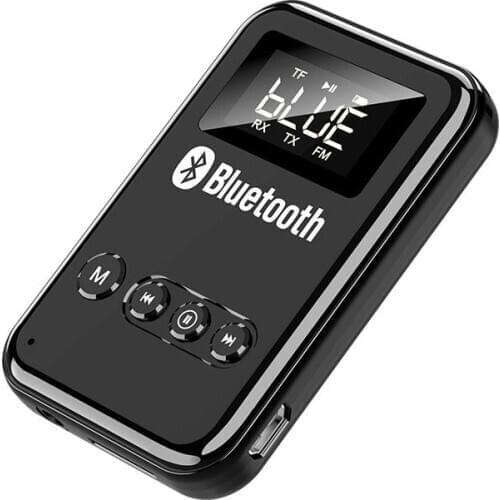 Bluetooth 5.0 Receiver Transmitter Stereo Music Car FM Transmitter Headphones Speakers Adapter Supporting TF Card