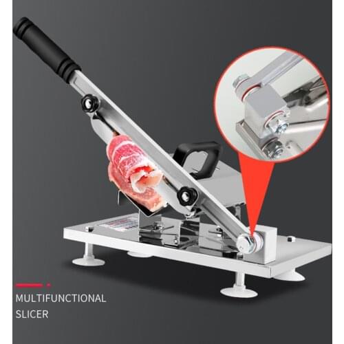 Household Manual Lamb Beef Slicer Frozen Meat Cutting Machine Vegetable Mutton Rolls Cutter Meat Slicer