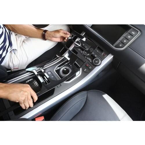 For Land Rover Range Rover Evoque 2012-2017 ABS Center Console Gear Panel carbon fiber Decorative Cover Trim Car-Styling