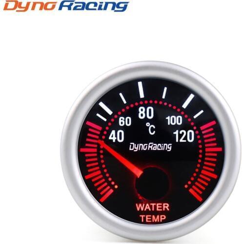 Dynoracing 2'' 52mm Universal Smoke Lens Digital Water Temp Temperature Gauge 40-120C 12V LED Water temp sensor Car gauge
