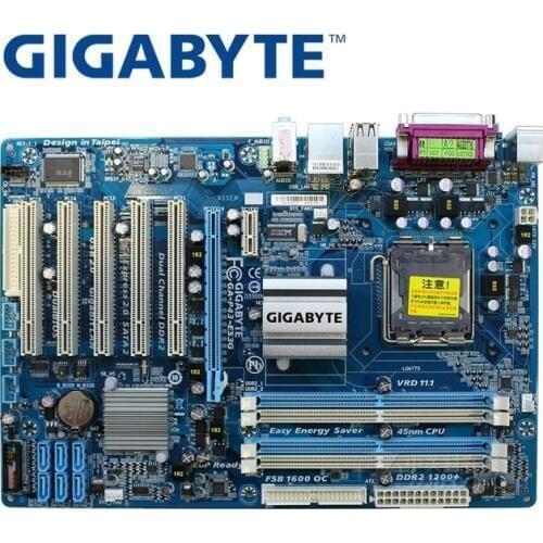 GIGABYTE GA-P43-ES3G Desktop Motherboard P43 Socket LGA 775 For Core 2 Pentium D DDR2 16G ATX Original Used