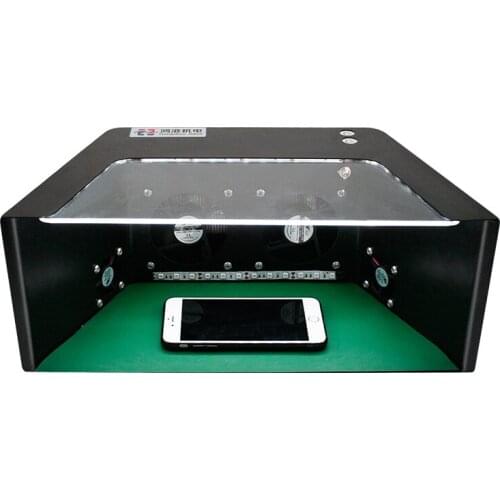 Hongzhun CA-710 UV Lamp Curing Disinfect 3 Lights+4 Fans Mini Dust Free Room Box Clean Bench for Desk on Table Anti Static