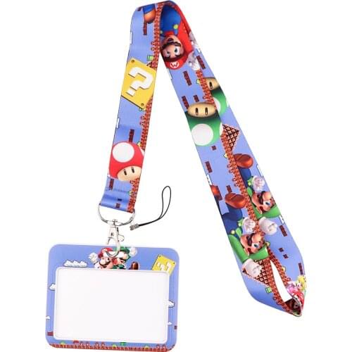 JF718 Cartoon Neck Strap Lanyard for keys ID Card Cell Phone Straps USB Badge Holder DIY Neck Strap Hang Rope Lariat Lanyards