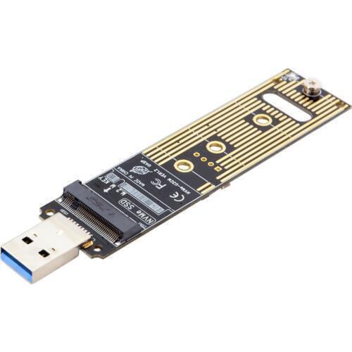 Jimier USB 3.0 Adapter Nvme M-key M.2 NGFF SSD External PCBA Conveter Card Flash Disk Type