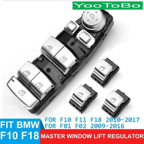 LHD RHD Master Driver Passenger Window Lift Switch Button Regulator Cover Replace For BMW 5 / 7 Series F10 F11 F18 F01 F02 10-16