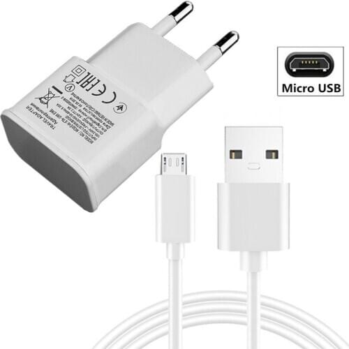 Small Travel EU Charger Add USB Charging Cable for OPPO A9 2020 A91 A92 A92s Reno A Z Neo 2Z 2F Realme 2 3 5 Pro 3i 6 6s Q XT
