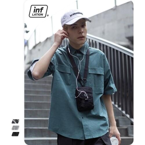 INFLATION Harajuku Retro Mini Waist Bag Unisex 2021 Stylish Cool Crossbody Bag Men Chest Pack Streetwear 425AI2020