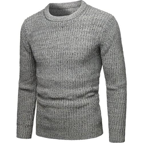 Sweater Men Autumn Winter New Warm Round Collar Pullover Casual Sweater Pull Homme