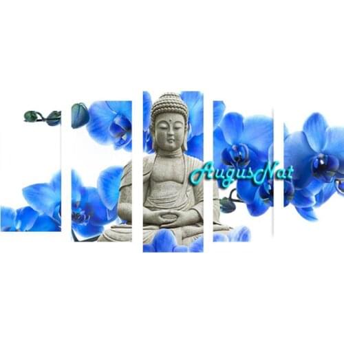 Buddha diamond painting kit full drill 5d diamond stickers religious wall art scenery gem pasted multi-picture combination diy