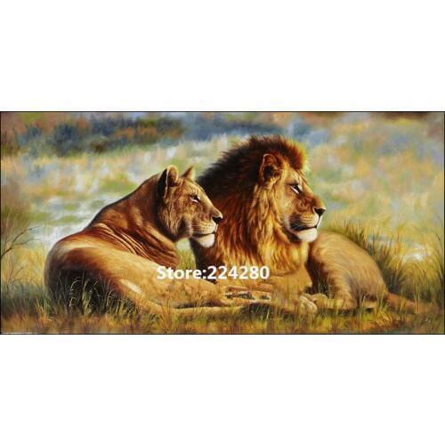 Needlework,embroidery,DIY Grassland Animal ferocious lion 14CT Cross stitch kits,Art Pattern counted Cross-Stitching decor