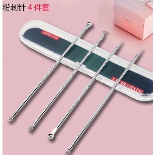 4-piece Stainless Steel Skin Care Blackhead Acne Needle Set, Acne and Acne Beauty Tools Skin Care Tools Beauty Pore Cleaner