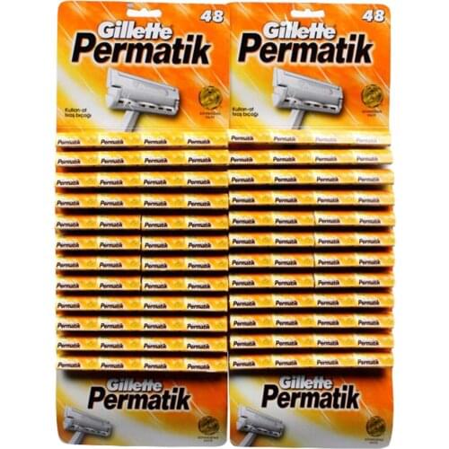 Gillette Permatik Single Razor 48 / 96 Pcs Disposable Razor