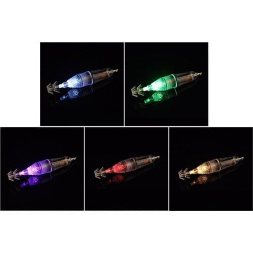 LED Light Underwater Double Layers Umbrella Squid Lures Lamp Cuttlefish Octopus Fishing Hooks Jigging Fishhook Tackle