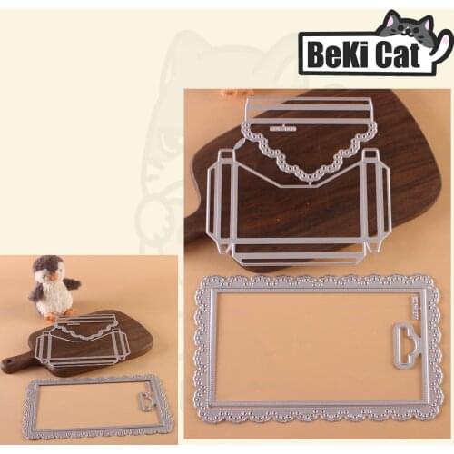 Cutting dies Gift Box Tag Stencils for DIY Scrapbooking photo album Decorative DIY Paper Cards