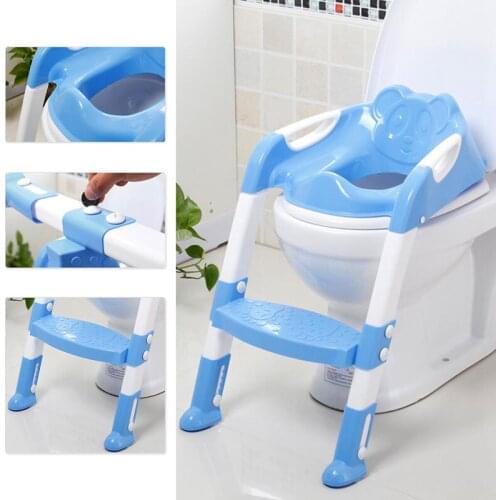 Folding Toilet Baby Toilet Ladder Infant Potty Seat Training Chair With Step Stool Ladder Baby Training Toilet Supplies