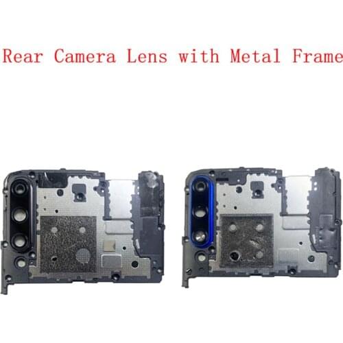 Rear Back Camera Lens Glass with Metal Frame Holder For Huawei Honor 9X 9X Pro Replacement Repair Spare Parts