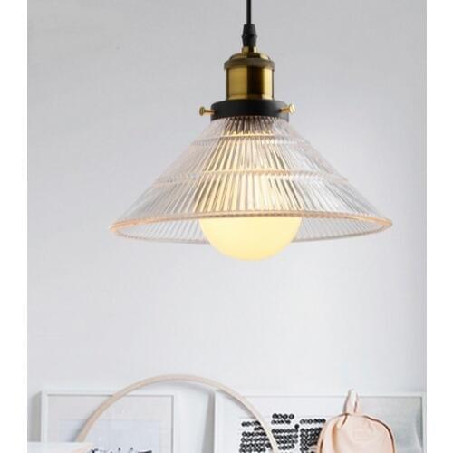 Nordic Loft Style Glass LED Pendant Light Fixtures Vintage Industrial Lighting For Dining Room Bar Hanging Lamp Lustres De Sala