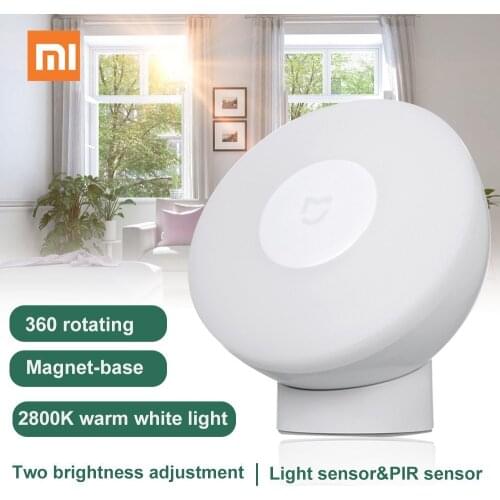 Xiao-mi LEDs Induction Night Light 360 Degree Intelligent Human Body Sensor Adjustable Brightness Drop shippiing