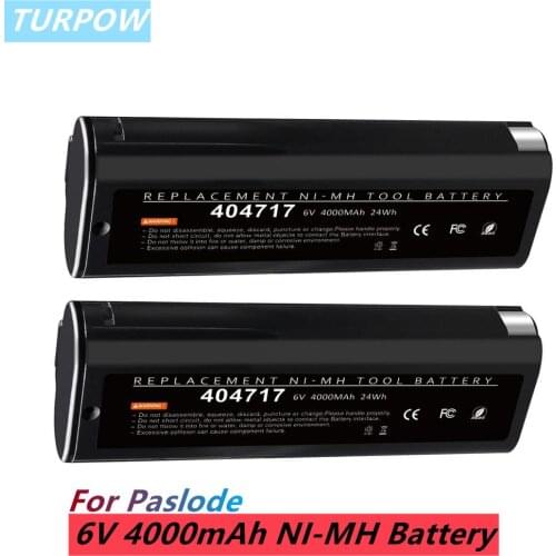 Turpow 4.0Ah 6V NI-MH Battery for Paslode 404717 B20544E BCPAS-404717 404400 900400 900420 900600 Replacement power tool battery