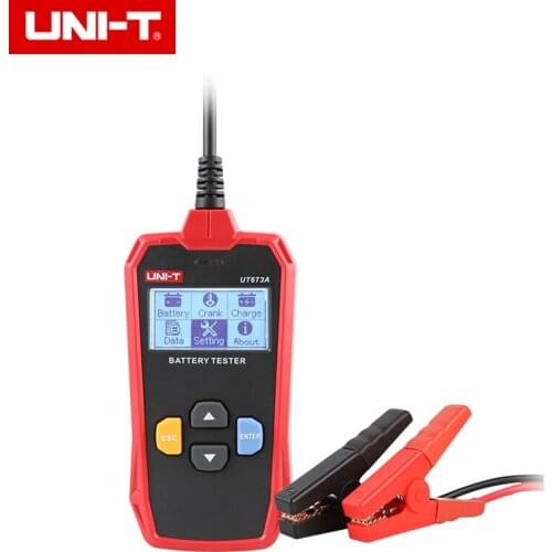 UNI-T UT673A/UT675A Car Battery Tester Charger Analyzer 12V/24V Voltage Battery Tester