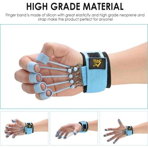 Finger Extensor Exerciser Finger Grip Device Hand Therapy Finger Stretcher Hand Yoga Trainer With Resistance Band For Men Women