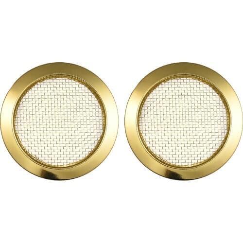 2pcs Hole Guitar Inserts Aeneous Screened Sound Hole Inserts for Dobro Resonator Guitar Cigar Box Guitars