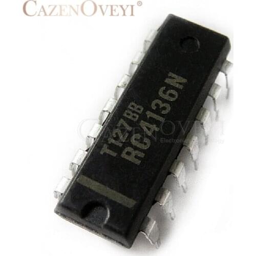 1pcs/lot RC4136N RC4136 XR4136 DIP-14 In Stock