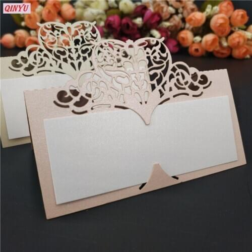 10Pcs Place Name Seat Card Vintage Table Reception Table Wedding Decorations Laser Cut Place Cards Party Decor 9*9cm 6zsh871