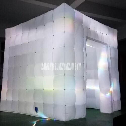 2.5*2.5*2.5m High Quality Wedding Party Inflatable Photobooth 210D Oxford Cloth LED Photo Booth Tent 220V/110V Single/Two Door