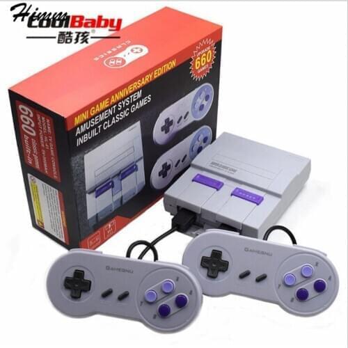 30PCS AV-USB Interface Dual Gamepad Controls Retro Family Classic Handheld Game Players Built-in 660 Games Mini TV Game Console