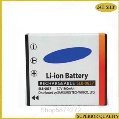 860mAh Battery SLB-0837 SLB0837 SLB 0837 For SAMSUNG Digimax i5 i6 i50 L60 NV3 NV7 Battery