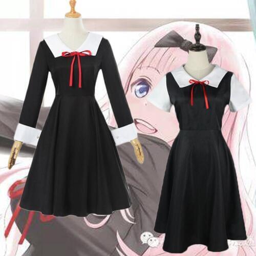 Anime Fujiwara Chika Cosplay Costume Wigs Girl School Uniforms Suit Shinomiya Kaguya Sama Love Is War Women Party Dress C50C11