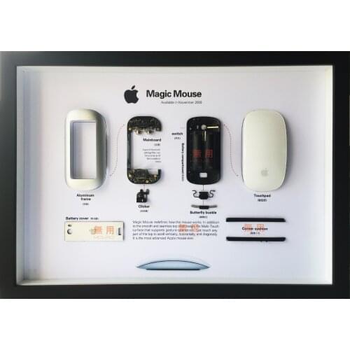 Apple Magic Mouse1 2 generation of mouse and dismantling framed box set stereo frame display old specimen collection
