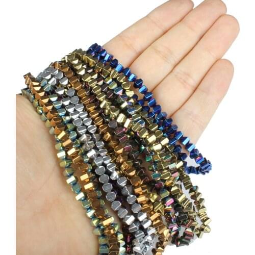 Natural Stone Hematite 3x2mm 6x6x2mm Colorful Plating Irregular Beads Jewelry Making DIY Necklace Bracelet Earrings Accessories